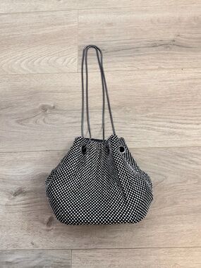 Beaded Drawstring Shoulder Bag